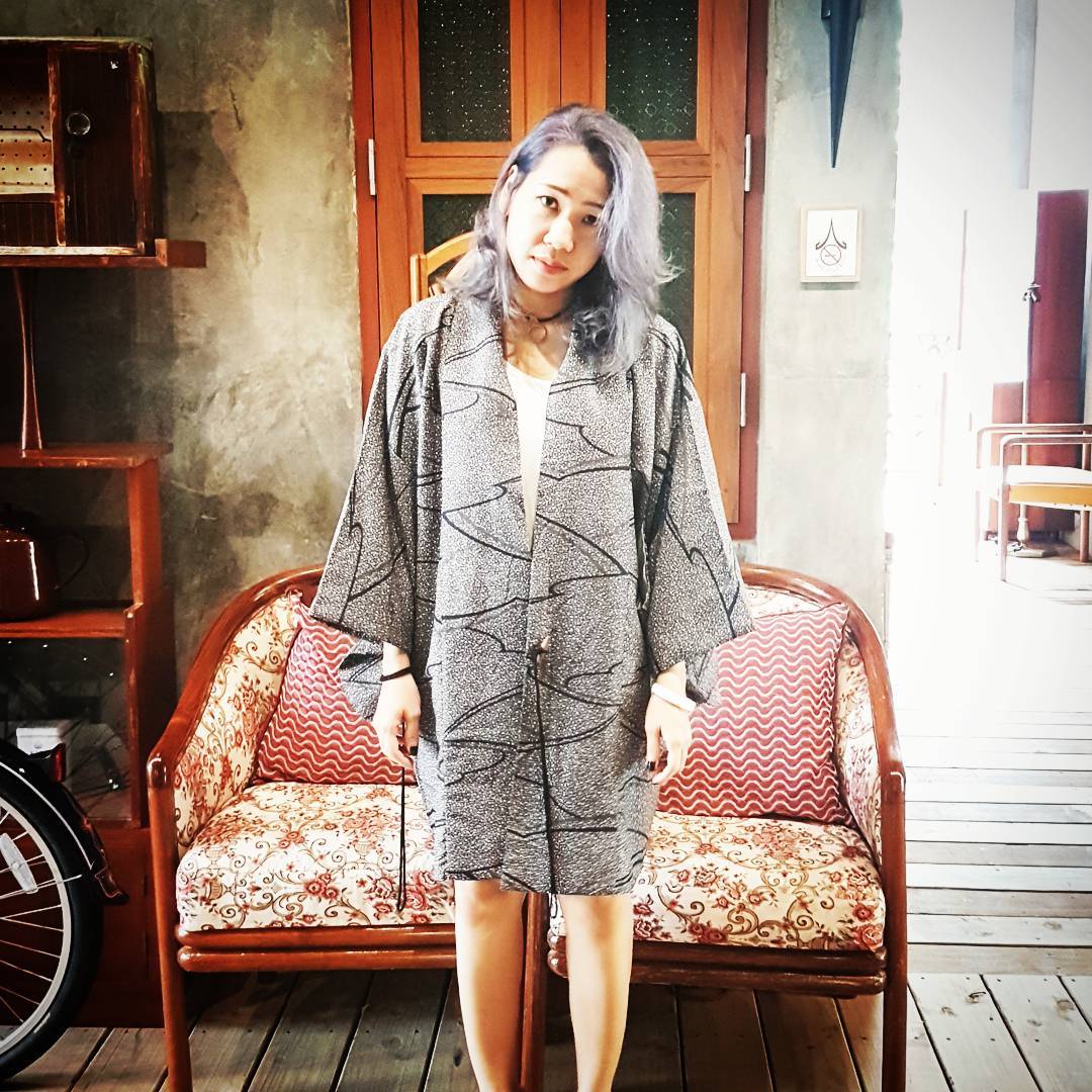 Customer wearing Sumo Vintage